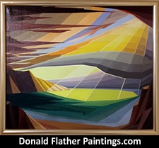 'Vistangulata' original historical Canadian landscape painting by FCA Canadian Artist Donald Flather
