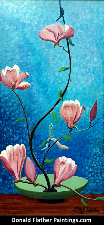 Click here for a larger image of this original floral painting to save for custom picture framing options